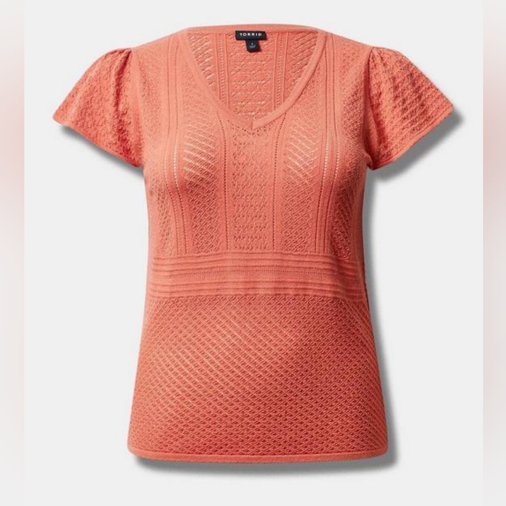 Torrid Pullover Pointelle Sweater, Sz 5X/28